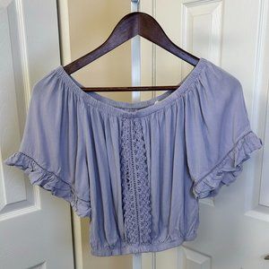 OCEAN DRIVE Purple Crop Top